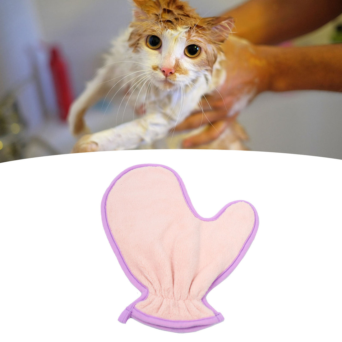 Double Sided Absorbent Pet Bath Towel Gloves