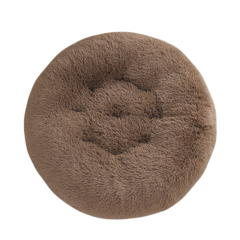 Plush Round Pet Bed for Ultimate Comfort and Warmth