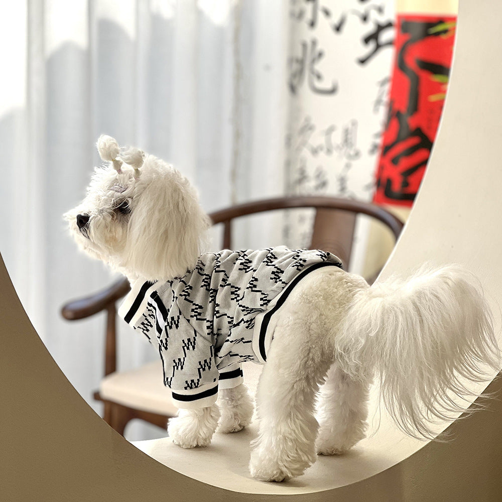 Pet Teddy Zipper Winter Warm Coat Jacket