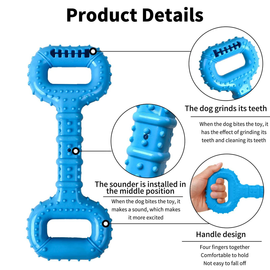 Pet Bone Chew Toy Long Lasting Interactive Teething