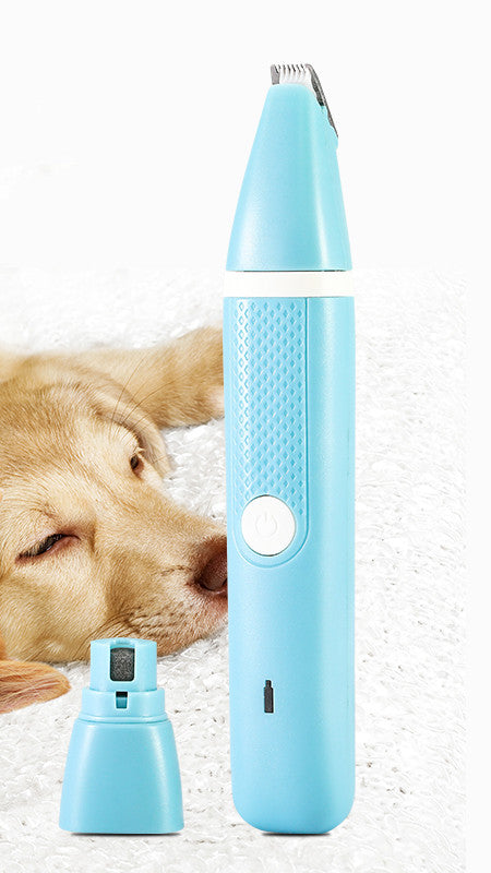 Dual Purpose Pet Nail Polisher And Hair Trimmer Grooming Tool