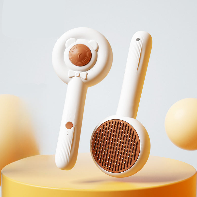 Rechargeable Two-In-One Pet Nail Trimmer Grooming Brush Tool