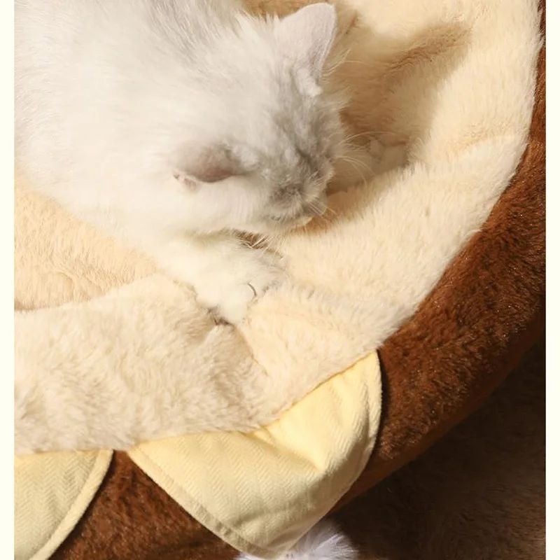 Round Warm Pet Bed Sofa Cushion For Deep Sleep Comfort