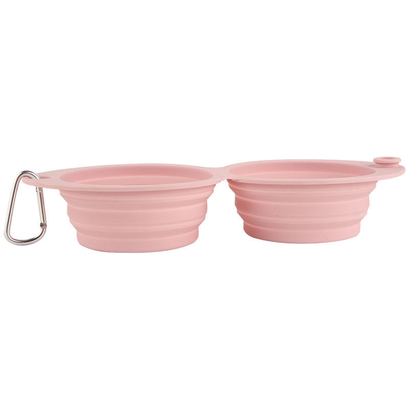 Portable Foldable Silicone Pet Feeding Bowl For Outdoor Use