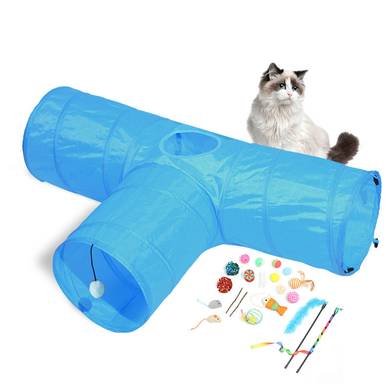 Pet Foldable Tunnel Climbing Play Path Toy