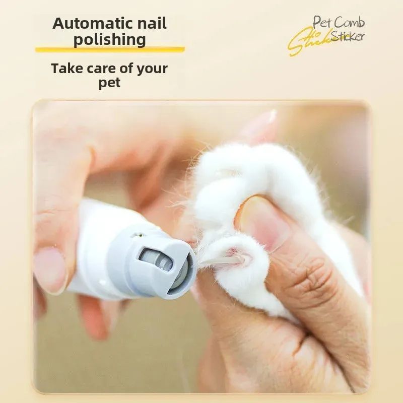 Rechargeable Two-In-One Pet Nail Trimmer Grooming Brush Tool