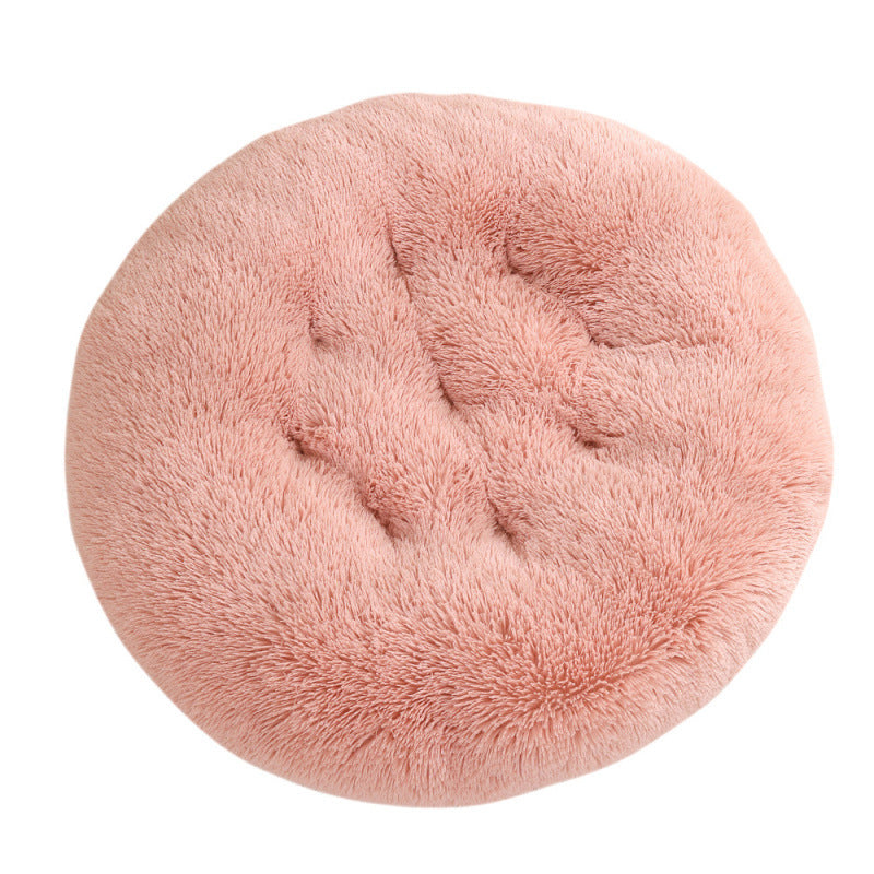 Plush Round Pet Bed for Ultimate Comfort and Warmth