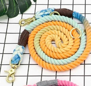 Multi Color Cotton Pet Long Walking Training Leash