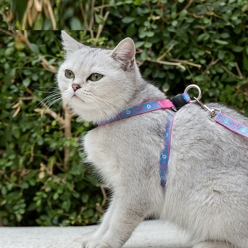 Pet Chest Strap Leash Vest With Bell For Small Pets