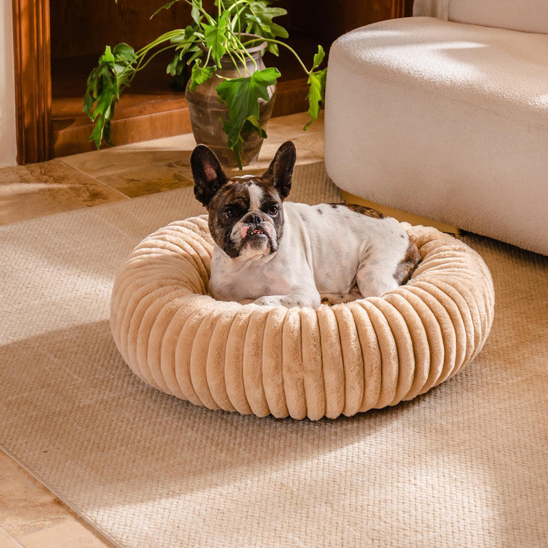 Plush Warm Round Pet Bed Long Fur Winter Mat
