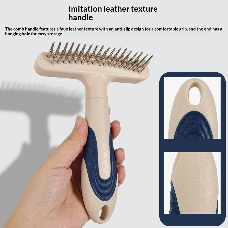 Pet Grooming Brush For Loose Hair Removal And Detangling