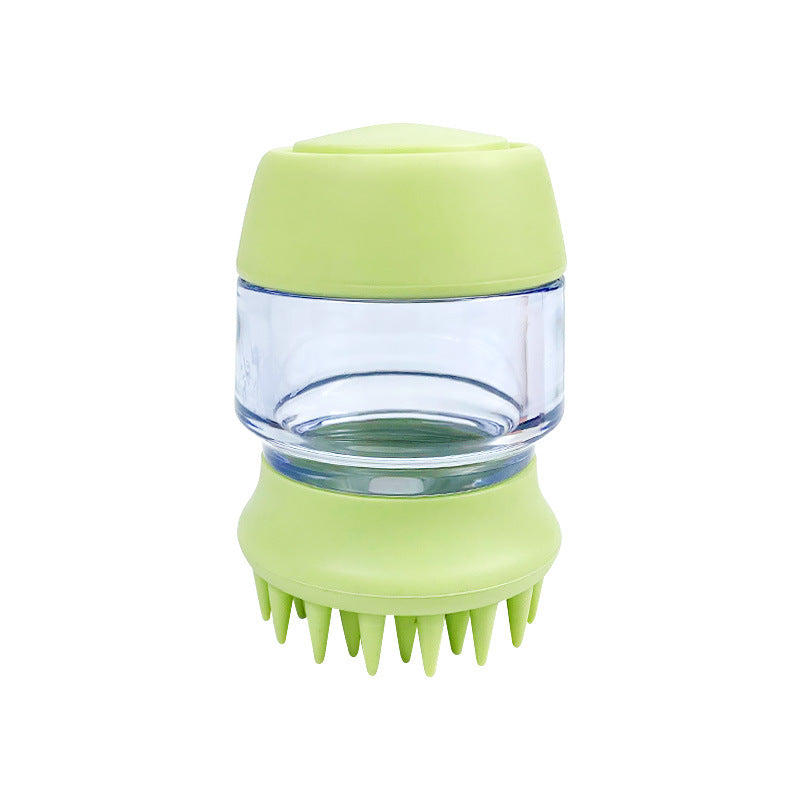 Pet Silicone Bath Massage Grooming Brush Shampoo Dispenser Tool