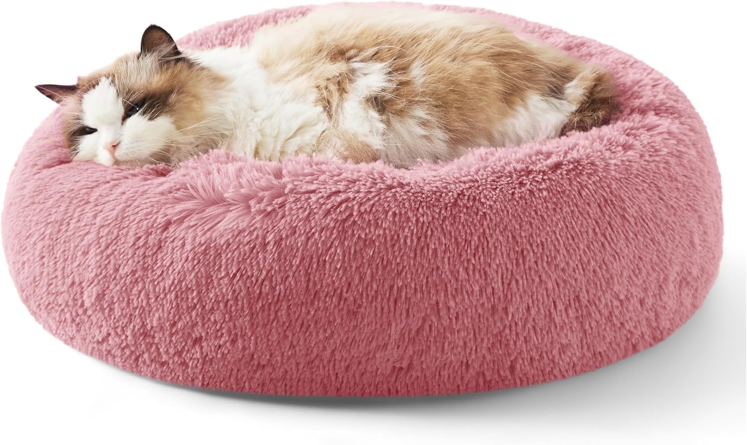 Pet Round Fluffy Non Slip Plush Bed