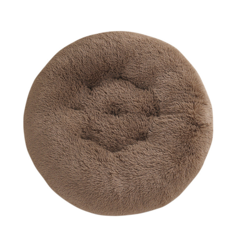 Plush Round Pet Bed for Ultimate Comfort and Warmth
