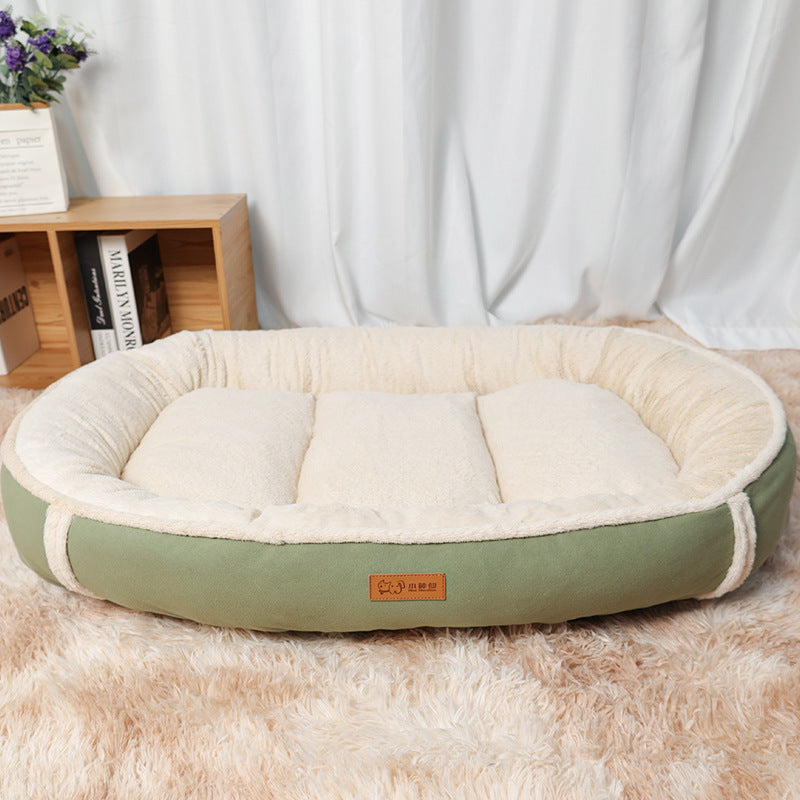 Pet Linen Round Non Slip Nest Bed