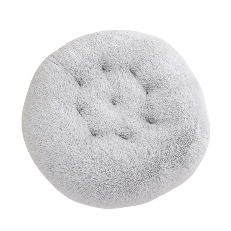 Plush Round Pet Bed for Ultimate Comfort and Warmth