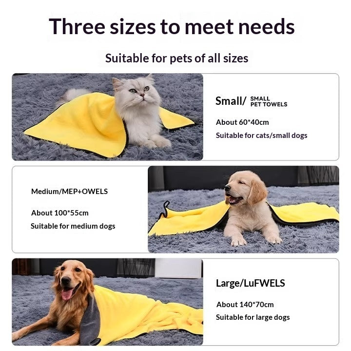 Super Absorbent Quick-Dry Pet Bath Towel