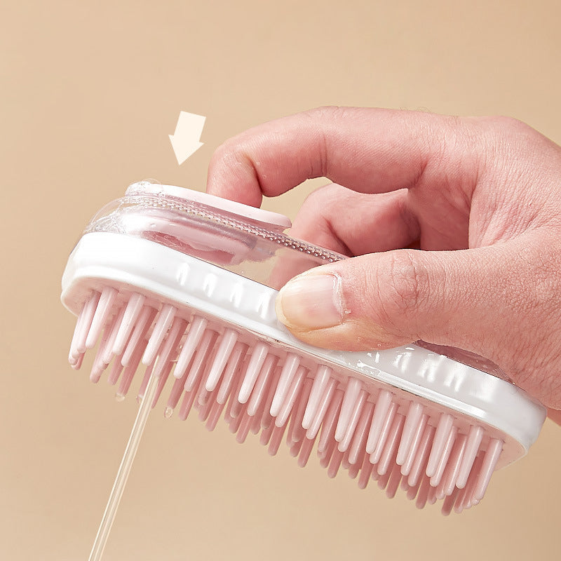 Silicone Pet Bath Brush With Massage And Foam Cleaning