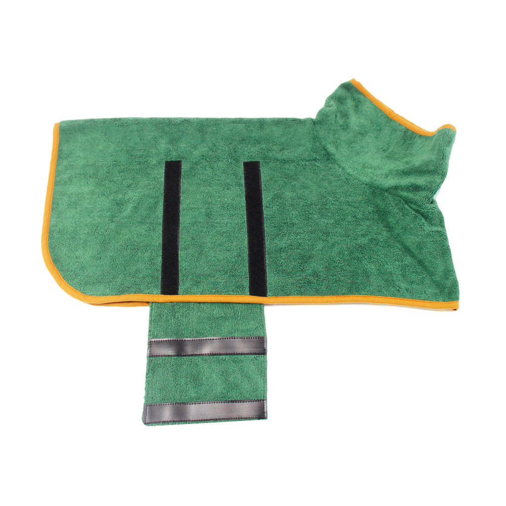 Quick Dry Microfiber Pet Bathrobe Towel Grooming Coat