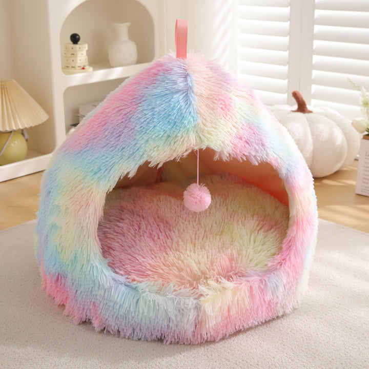 Luxurious Winter Plush Cat Bed for Ultimate Comfort