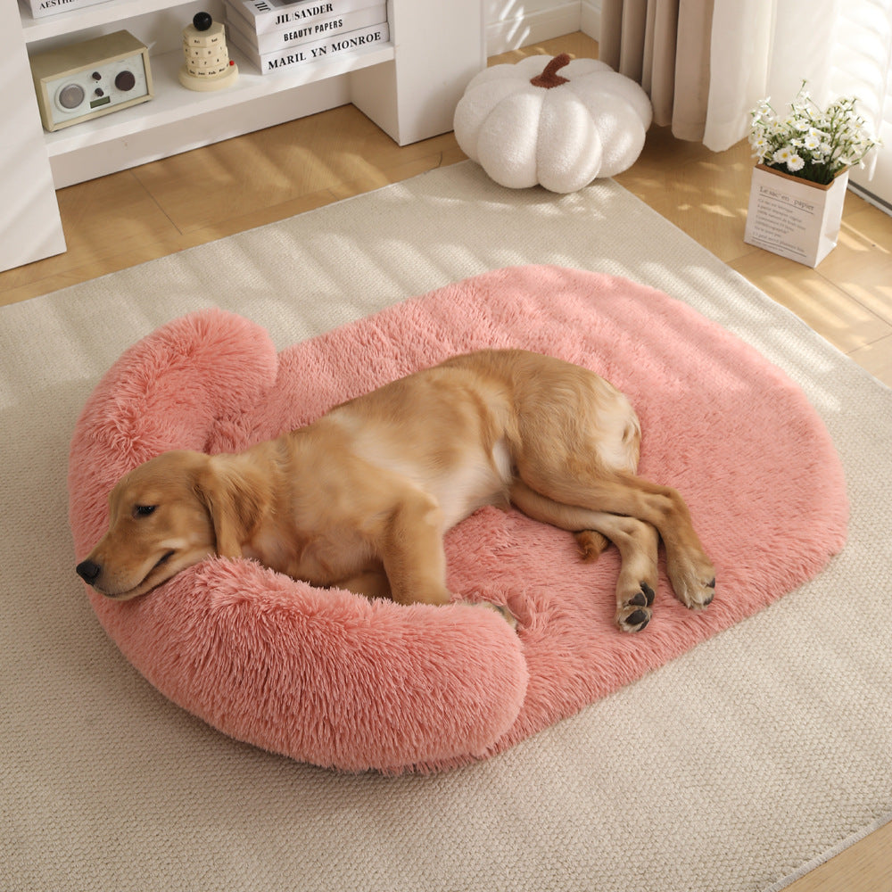 Plush Warm Pet Bed Soft Cushion Doghouse Style