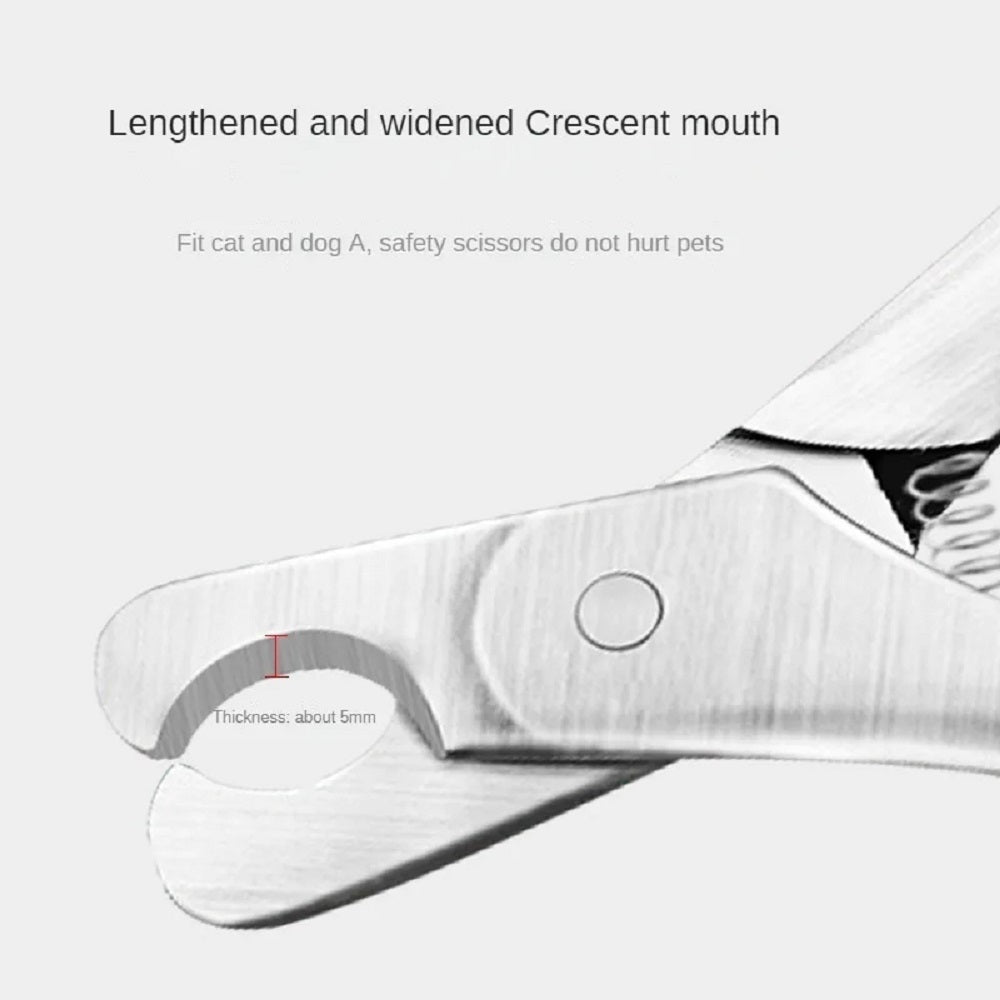 Professional Pet Nail Clipper Stainless Steel Safety Grooming Tool