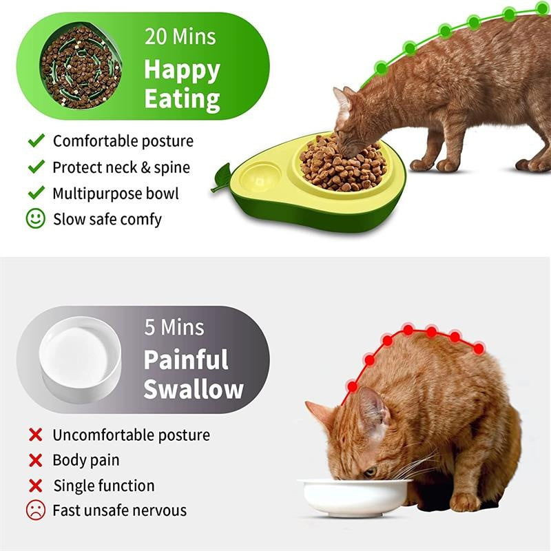Automatic Pet Water Bottle And Slow Feeding Bowl Set