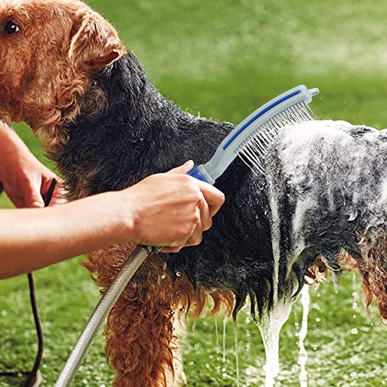 Pet Bath Brush Shower Water Hose Grooming Tool