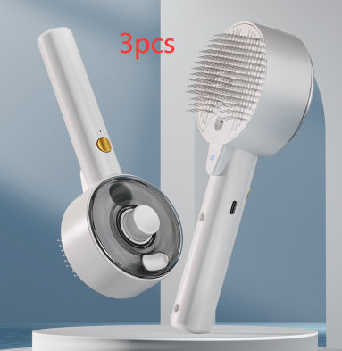 Pet Steam Self Cleaning Hair Remover Grooming Brush