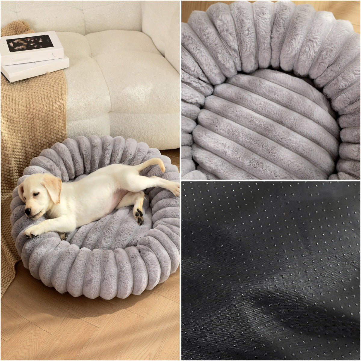 Pet Plush Round Winter Warm Nest Bed