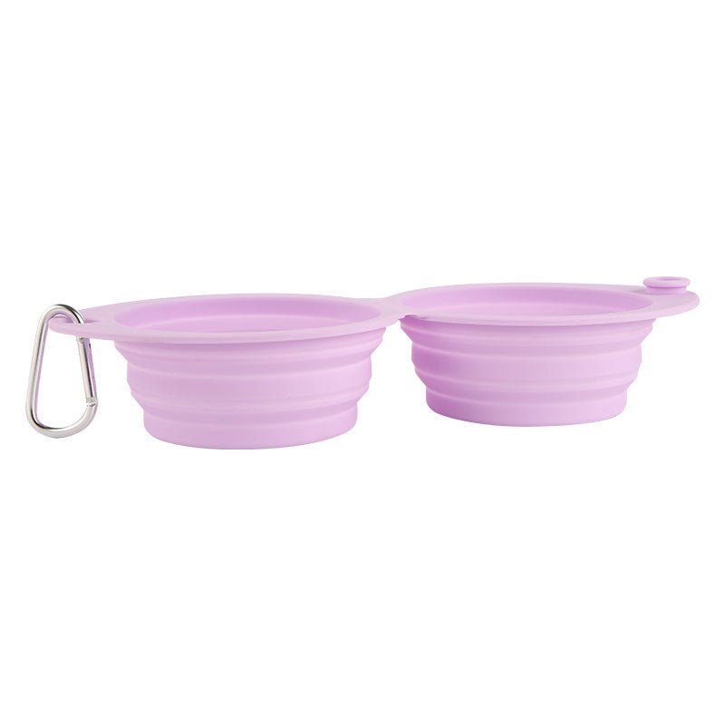 Portable Foldable Silicone Pet Feeding Bowl For Outdoor Use