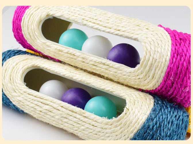 Pet Sisal Drum Rolling Chew Play Toy Trio