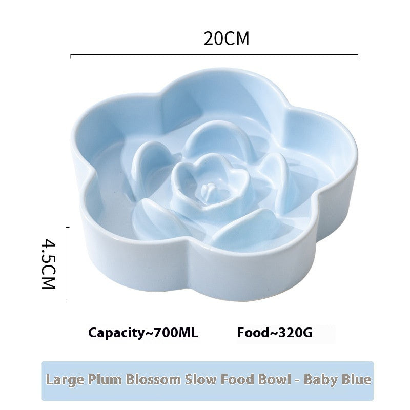 Ceramic Pet Slow Feeding Bowl For Healthy Eating Control