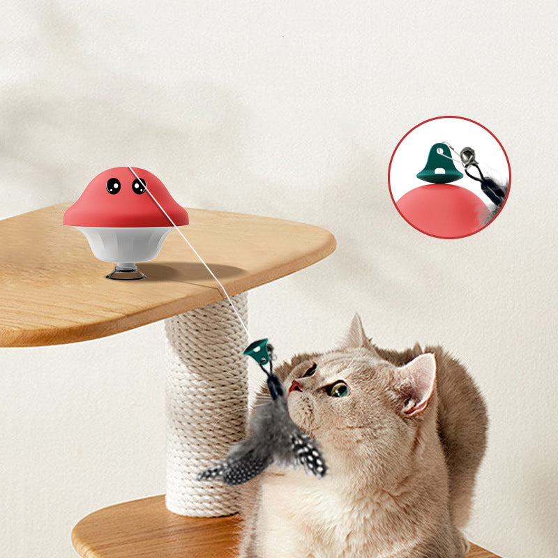 Pet Wand Suction Cup Retractable Teaser Exercise Toy