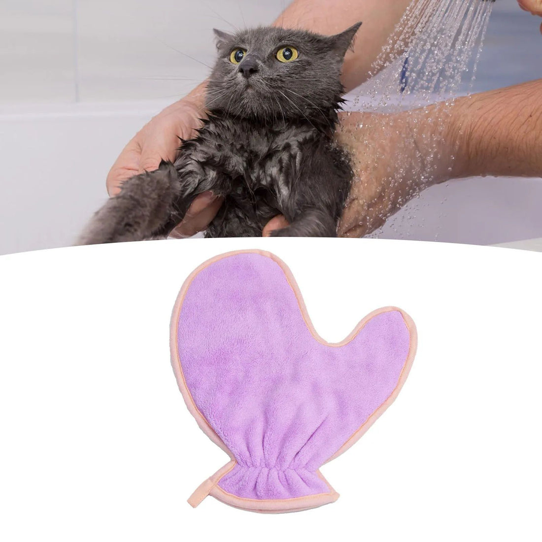 Double Sided Absorbent Pet Bath Towel Gloves