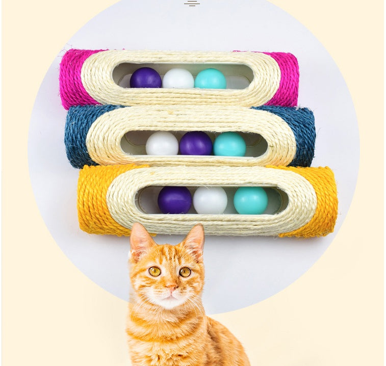 Pet Sisal Drum Rolling Chew Play Toy Trio
