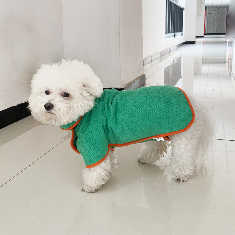 Quick Dry Microfiber Pet Bathrobe Towel Grooming Coat