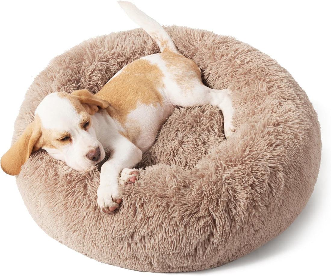 Pet Round Fluffy Non Slip Plush Bed