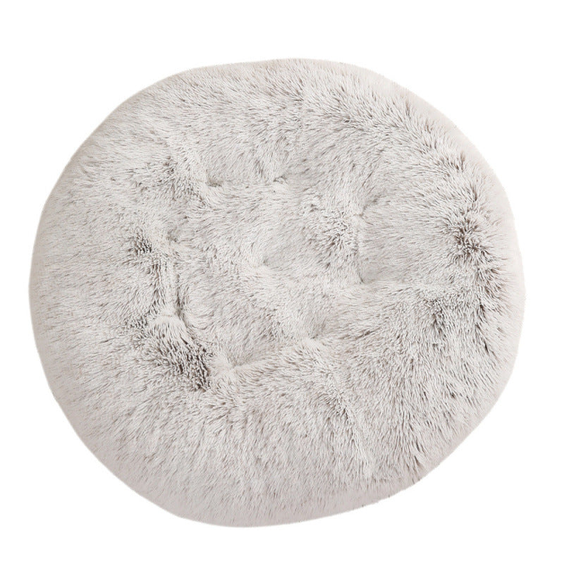 Plush Round Pet Bed for Ultimate Comfort and Warmth