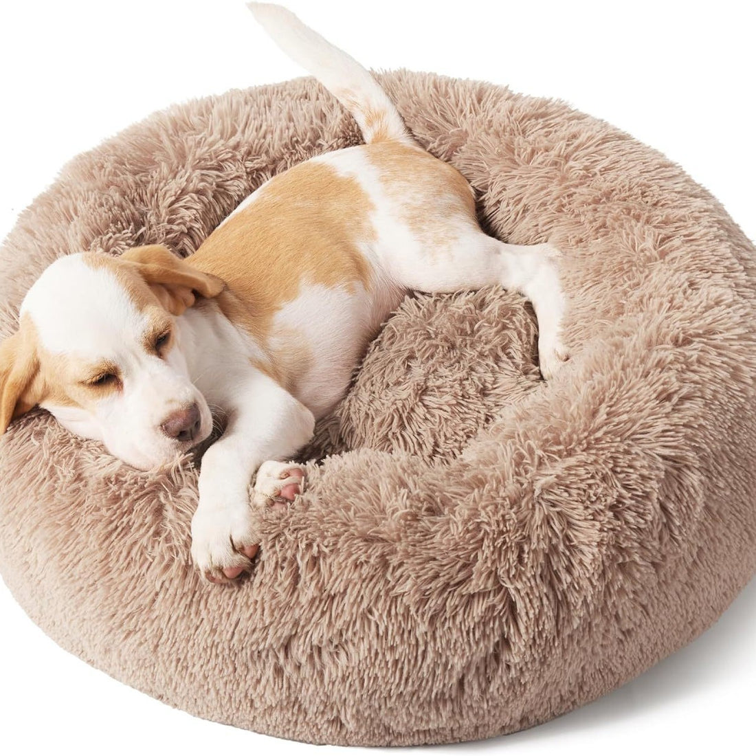 Pet Round Fluffy Non Slip Plush Bed