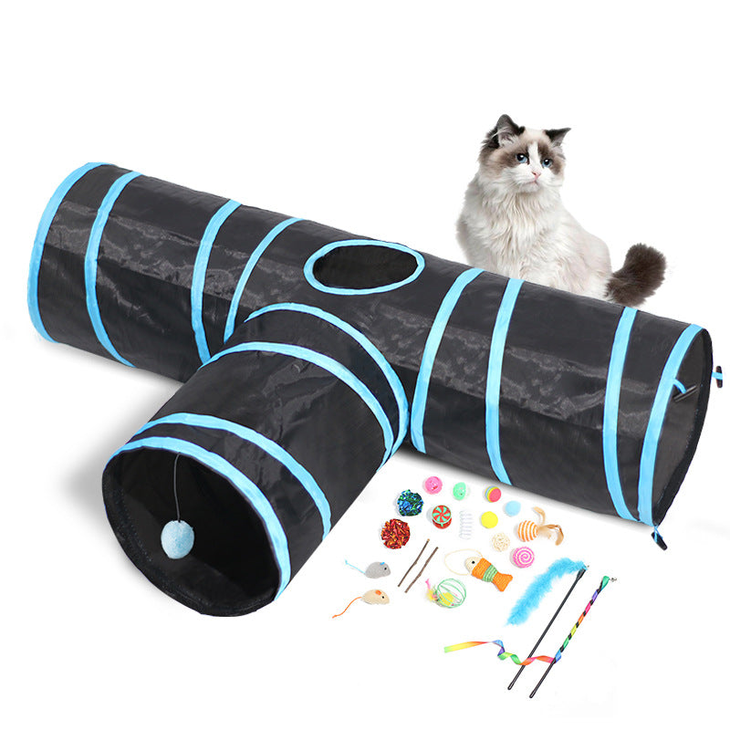 Pet Foldable Tunnel Climbing Play Path Toy