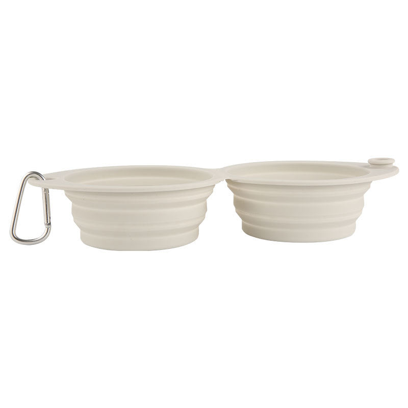 Portable Foldable Silicone Pet Feeding Bowl For Outdoor Use