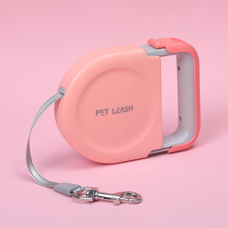 Retractable Handle Pet Leash For Comfortable Control